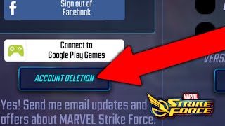 What Happens When You Push Account Deletion?  MARVEL Strike Force - MSF screenshot 4