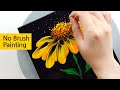 (455) Beautiful yellow flower | Easy Painting Tips | Fluid Acrylic for beginners | Designer Gemma77