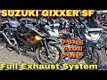 SUZUKI GIXXER-SF Full Plug And Play Exhaust System 😎 Full Modified 🔥 Best Price 💯