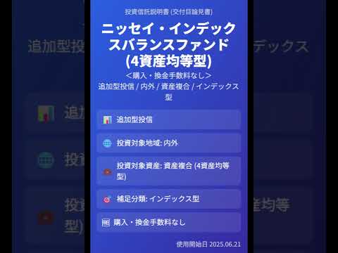 ニッセイ・インデックス・バランス・ファンド　4資産均等型：為替ヘッジなしの真意とポートフォリオ戦略