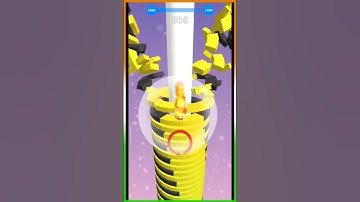 stack ball 3d gameplay | level-1268 😂😱😱#shorts #viral #trending