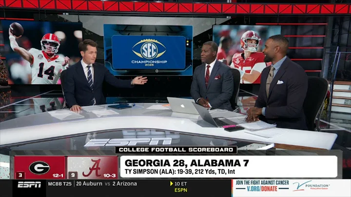 "Bulldogs is UNSTOPPABLE!" - ESPN reacts to Georgia defeat Alabama 28-7 to claim SEC Championship