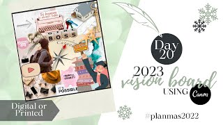 Create a 2023 Vision Board Using Canva | Print or Digital | #Planmas Day 20