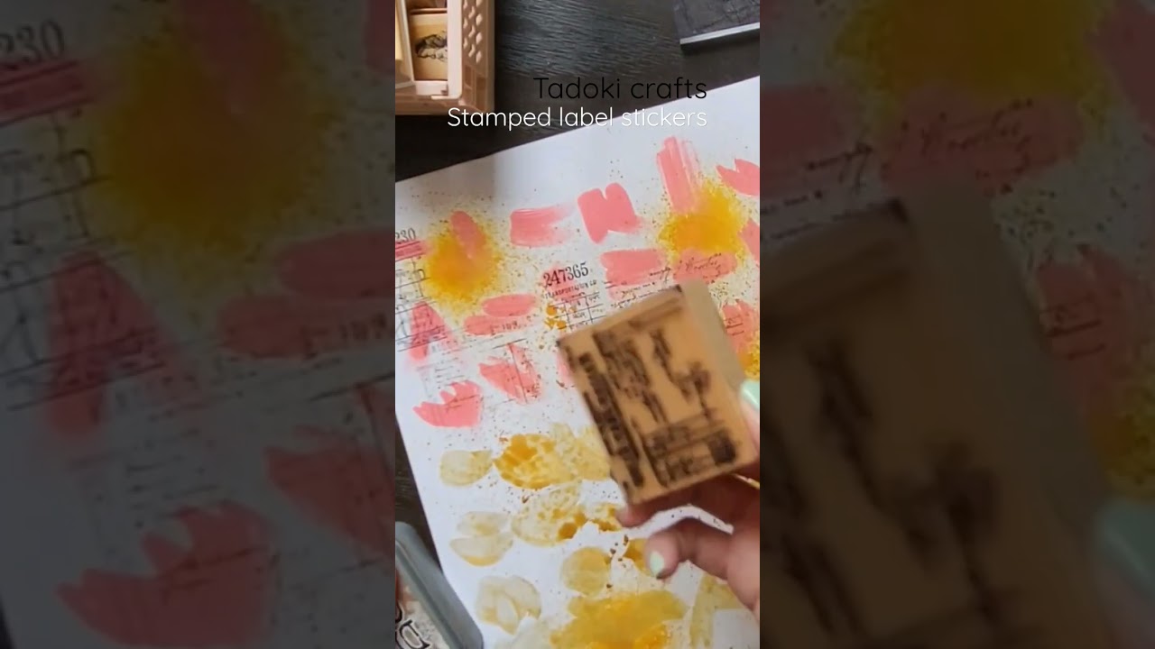 Stamped round label stickers 