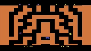 Entombed (Atari 2600) Multiplayer Gameplay