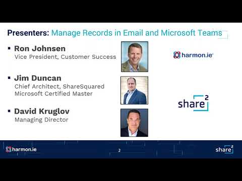 Manage Records in Email and Microsoft Teams as part of a Holistic Records Management Solution