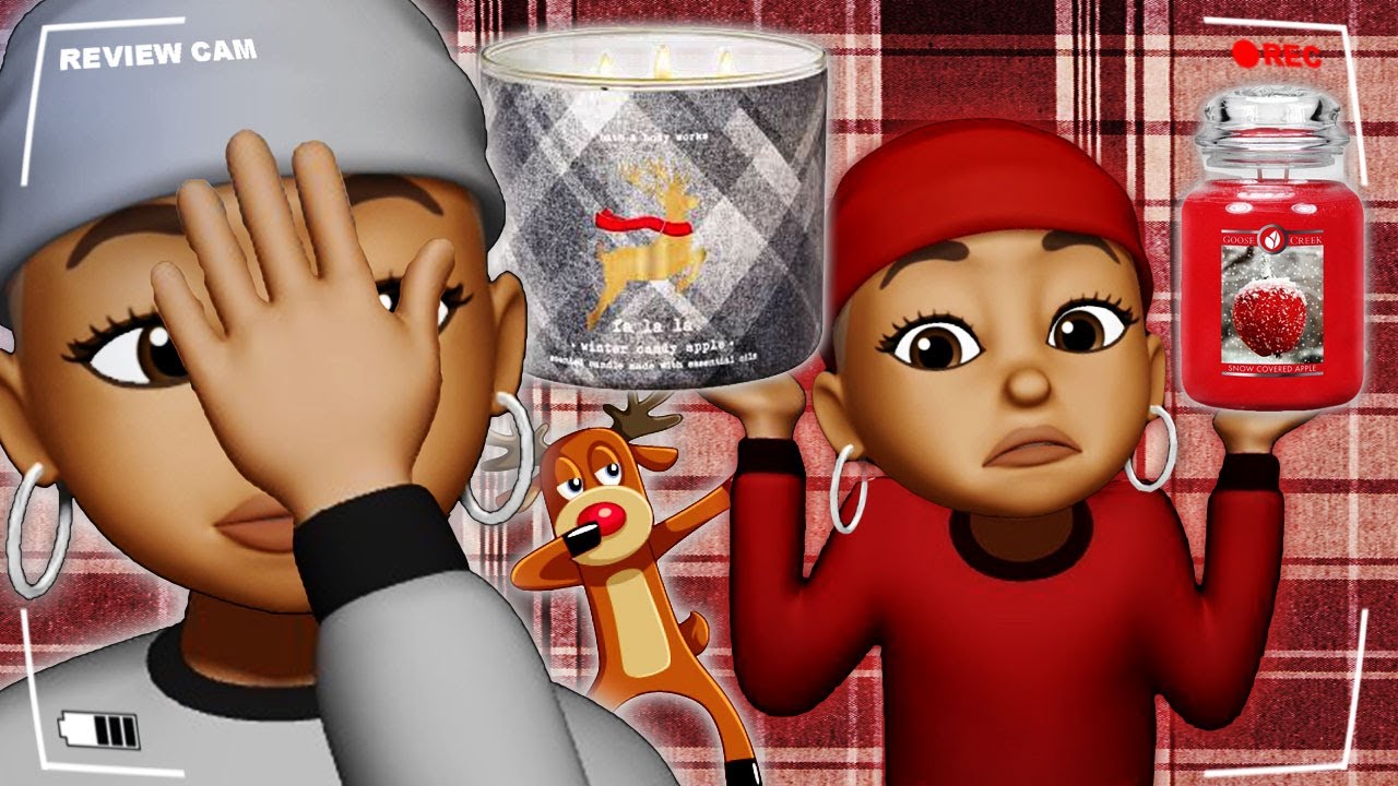 Bath & Body Works Candle WINTER CANDY APPLE vs Goose Creek Candle