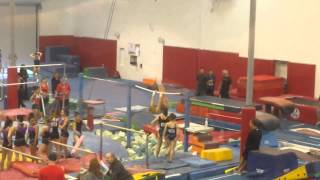 Casslyn Ward's Tkatchev Tchatchev Release Move on Bars 10-26-14
