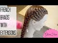 How to French Braid with Weave | How to braid