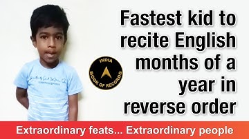 Fastest kid to recite English months of a year in reverse order