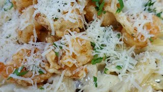 penne pasta with crispy shrim/try this easy and delicious recipe/chef Dan TV