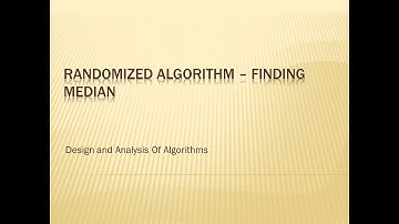 Randomized Algorithm - Finding Median | Application