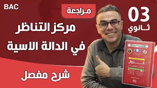 مركز التناظر في الدالة الاسية