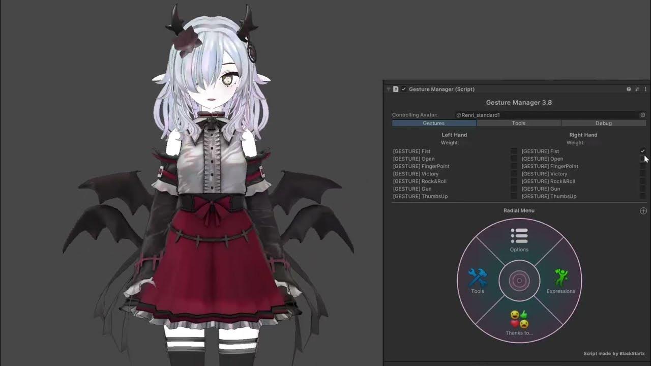 恋理　VRCHAT用アバター　Expressionメニューサンプル
