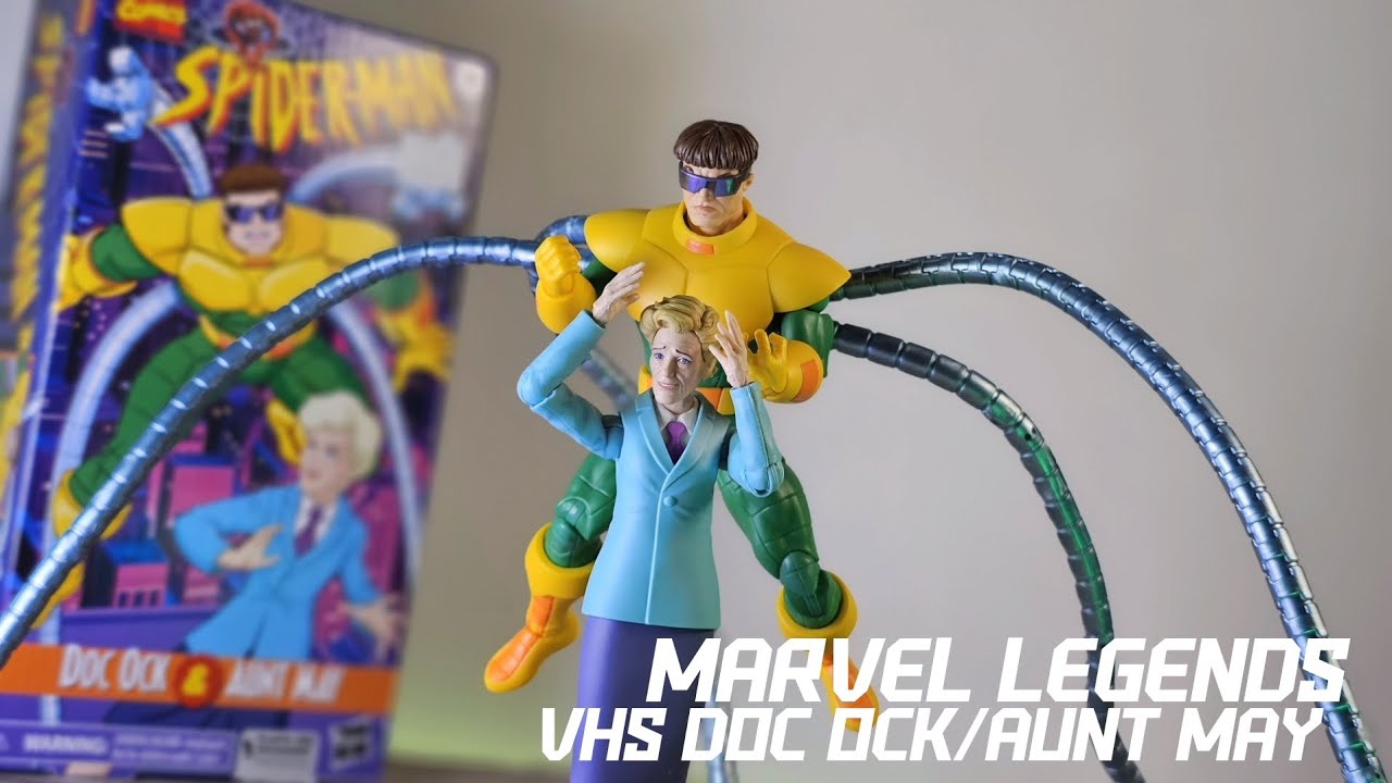 Hasbro Marvel Legends Series Doctor Octopus & Aunt May VHS Action Figure In  Hand