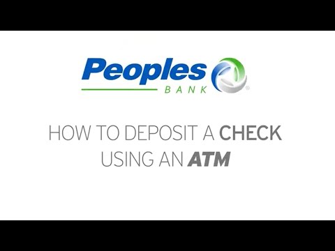 Como depositar um cheque em Peoples Bank ATMs.