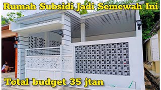 Renovasi rumah subsidi Type 36 teras minimalis modern