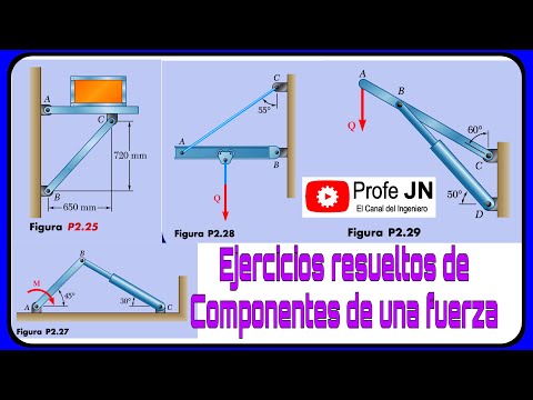 Ejercicios 2.25; 2.27; 2.28 y 2.29 ESTÁTICA BEER;  Componentes cartesianas de un vector
