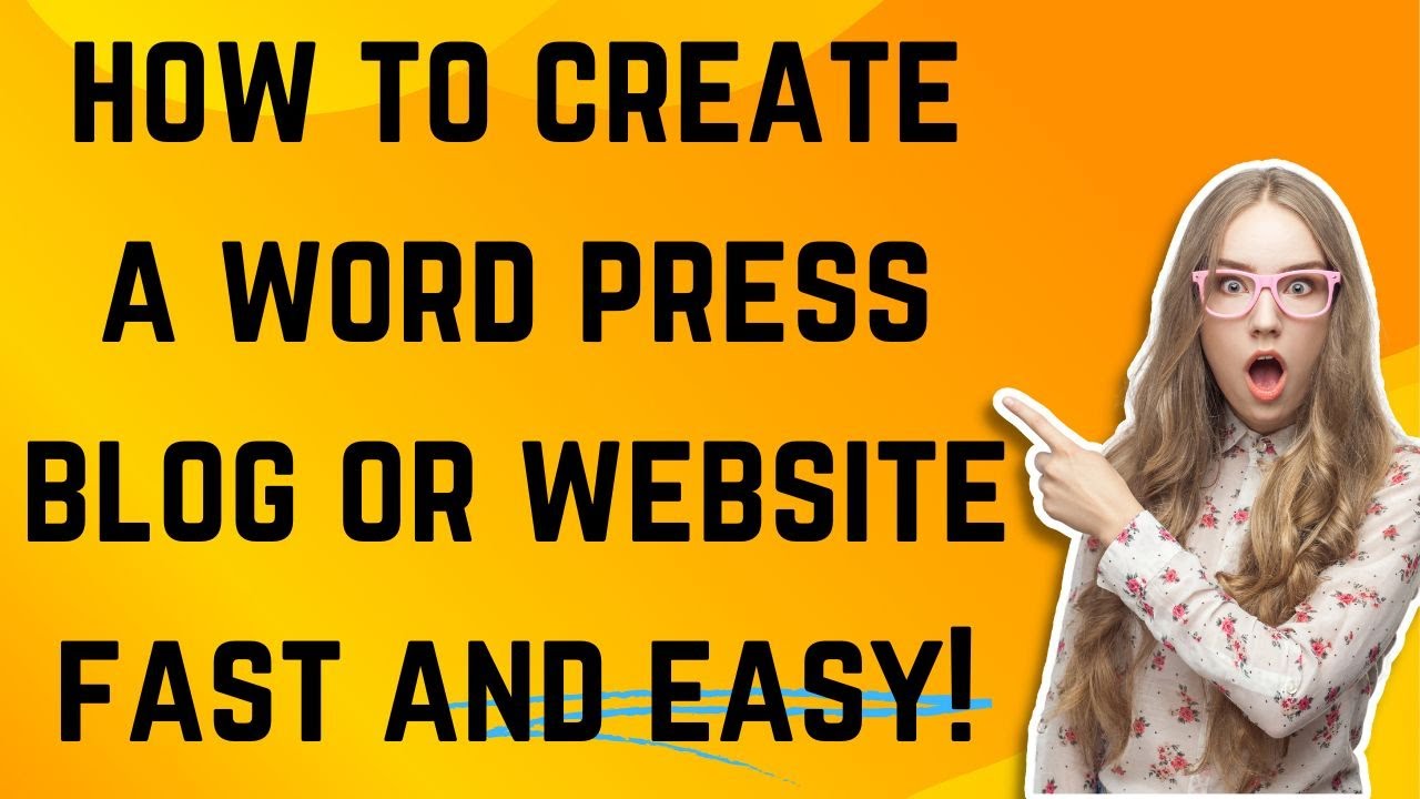 How To Create A Wordpress Website Fast And Easy! - YouTube