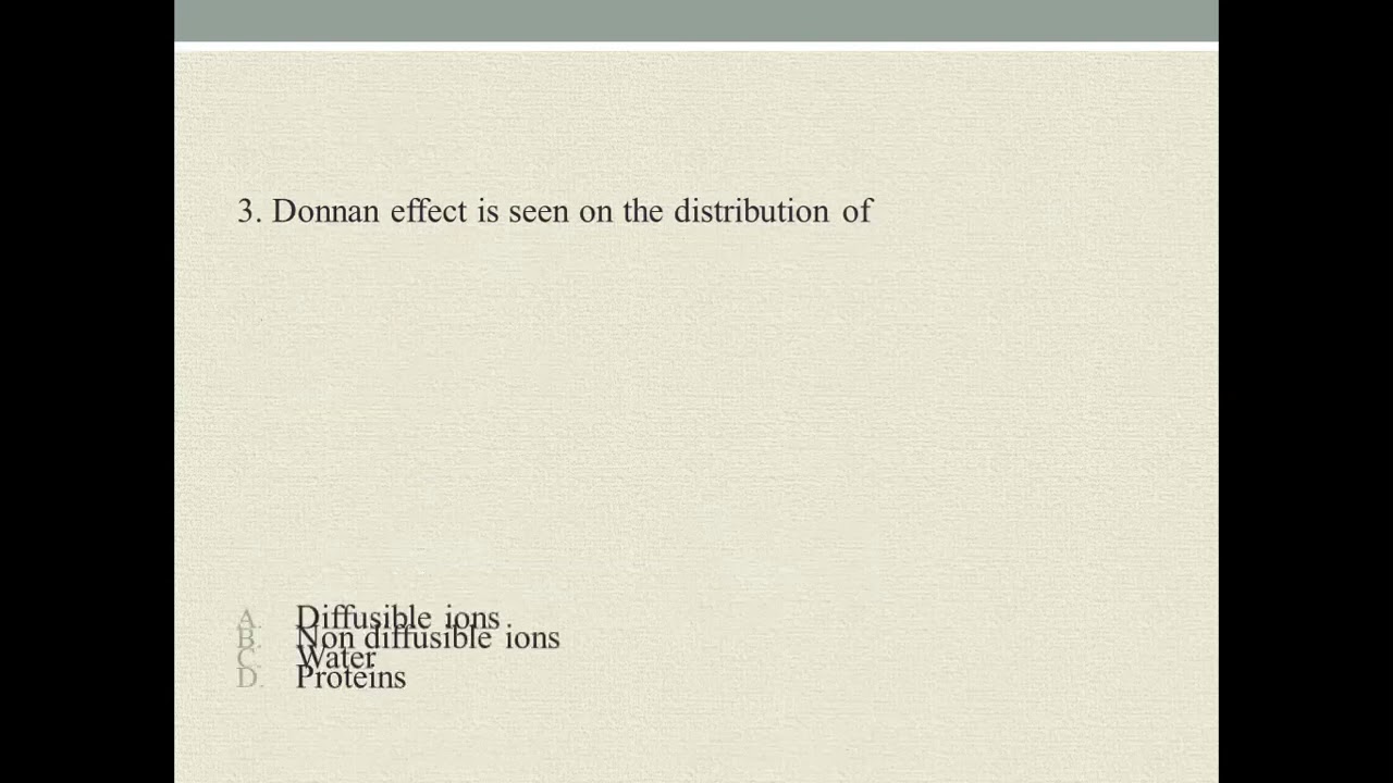 General Physiology MCQ