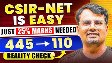 CSIR-NET Reality Check | Only 25% Marks Can Make You QUALIFIED! | GP Sir Explains