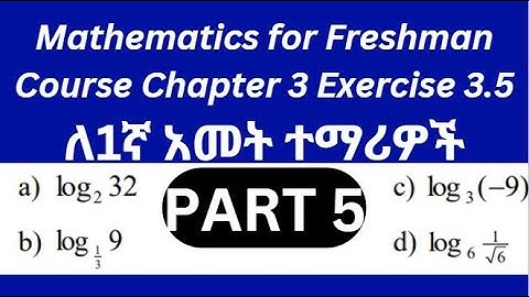 Mathematics for Freshman Course: Chapter 3 Review Exercise 3.5 Q7-8 #maths #2025