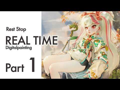 Rest Stop RealTime part 01 [Digital Painting]