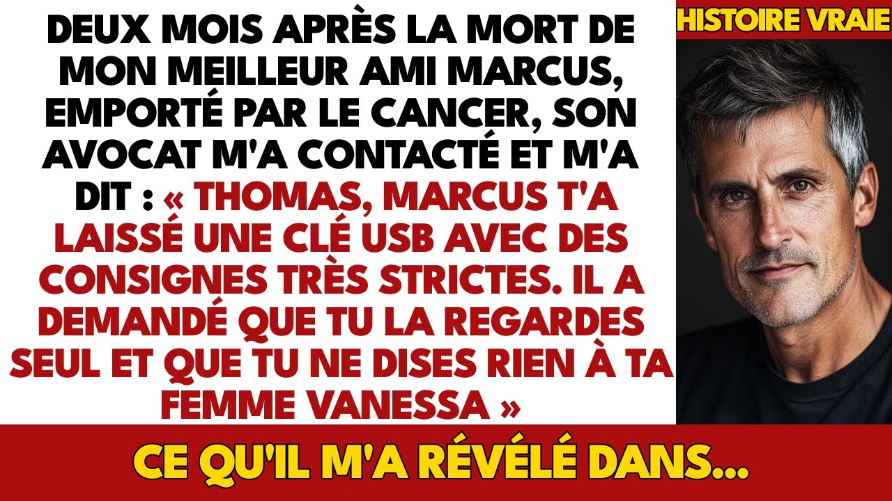 Trois Mois Après Mort De Mon Ami, Son Avocat M'a Donné Clé Usb: 