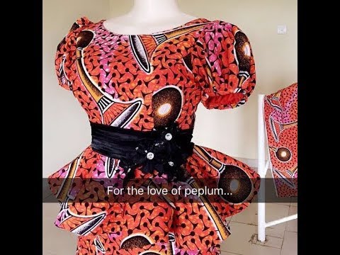 latest ankara peplum gown