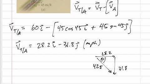 Dynamics - Relative motion example 1