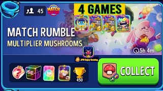 4 GAMES/ Multiplier Mushrooms+Rainbow 🌈 Match Rumble 45 Player Match Masters screenshot 5