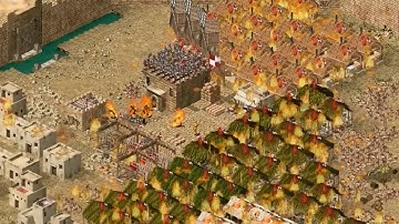 Stronghold Crusader Multiplayer - 2vs2 Fango&ScaraBeon vs Alex&Sergiu | Deathmatch [1080p/HD]