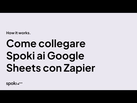 Come collegare Google Sheets a Spoki attraverso Zapier