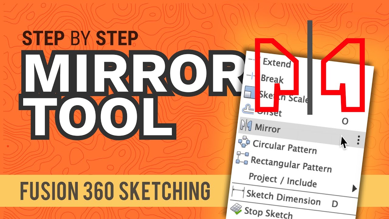 How to Mirror Sketch Geometry in Fusion 360 - YouTube