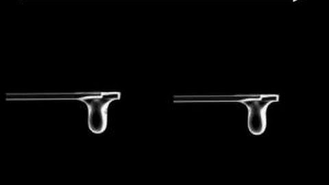 Drop impact on flexible fiber