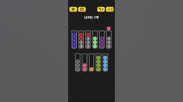 Ball Sort - Color Puzzle Game - Level 170 - Walkthrough SOLVED by RobotPlayer AI!!!