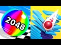 Ball Run 2048 VS Stack Ball MAX LEVELS UNLOCKED SPEEDRUN Gameplay