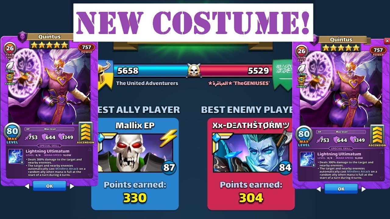 Give Me the New Quintus Costume and Make It Double! Empires and