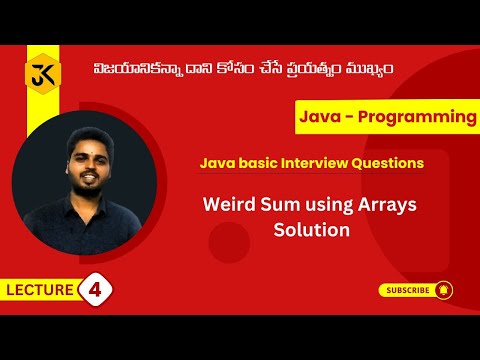 4 | JAVA interview Coding Question | Weird Sum using Arrays | Solution #corejava #interviewquestions