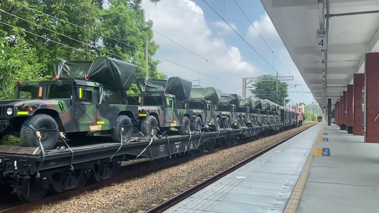 （9/11）7142次貨列 本務R154+2蓬+17軍+守 后里下軍調車作業 