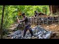 SEN Hand-Breaks Stones to Rebuild a Collapsing Retaining Wall | Daily Life