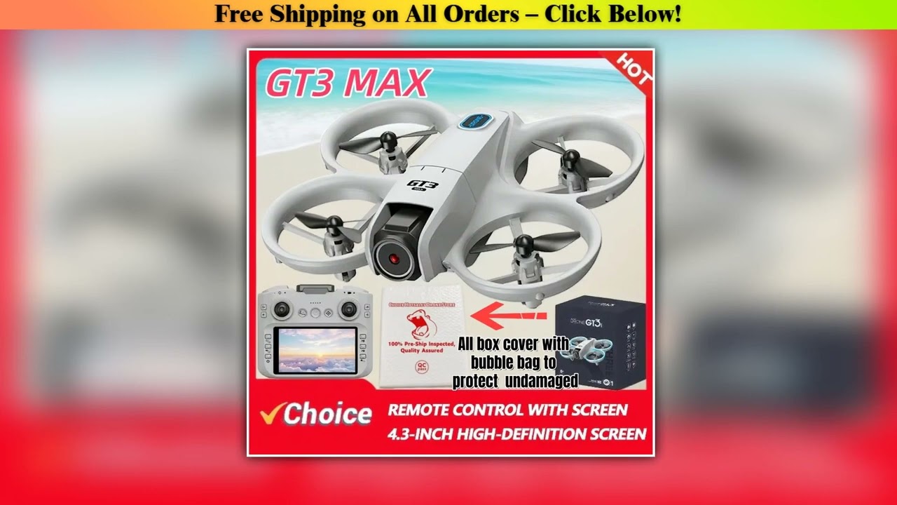 2026New GT3 MAX Drone 8K HD 43 Remote Control Headless Mode Helicopter 360 Flip Quadcopter Toys Min