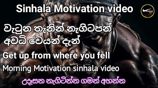 වැටුන තැනින් නැගිටපන් අවධි වෙයන් දැන් Get up from where you fell Best Sinhala Motivation video