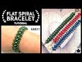 FLAT SPIRAL STITCH Beaded Bracelet Tutorial ✨Easy Beadweaving Pattern | Glass Pearls | Beebeecraft