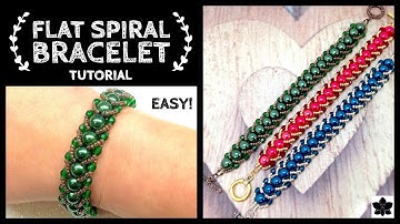 Easy Flat Spiral Stitch Beaded Bracelet Tutorial - Beginner
