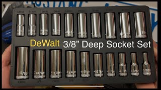 DeWalt 3/8” Drive Deep Socket Set SAE & Metric