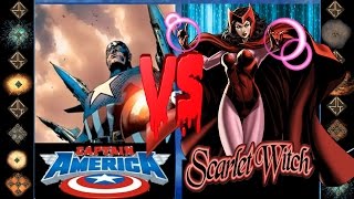 Captain America Marvel Comics Vs Scarlet Witch Marvel Comics - Ultimate Mugen Fight 2016