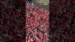 Norway fans rowing at Boston Stadium during World Cup match against Iraq