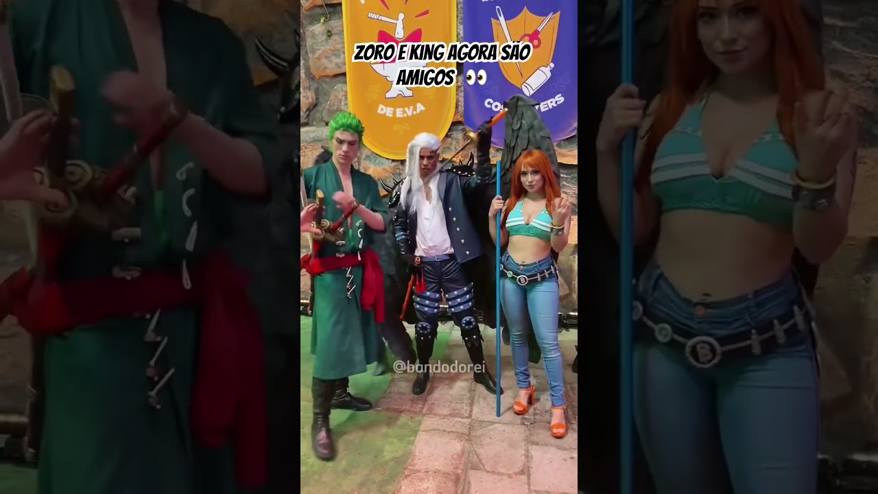 Zoro, King e Nami - One Piece Cosplay #ccxp24 unindo inimigos! #onepiececosplay #onepiece
