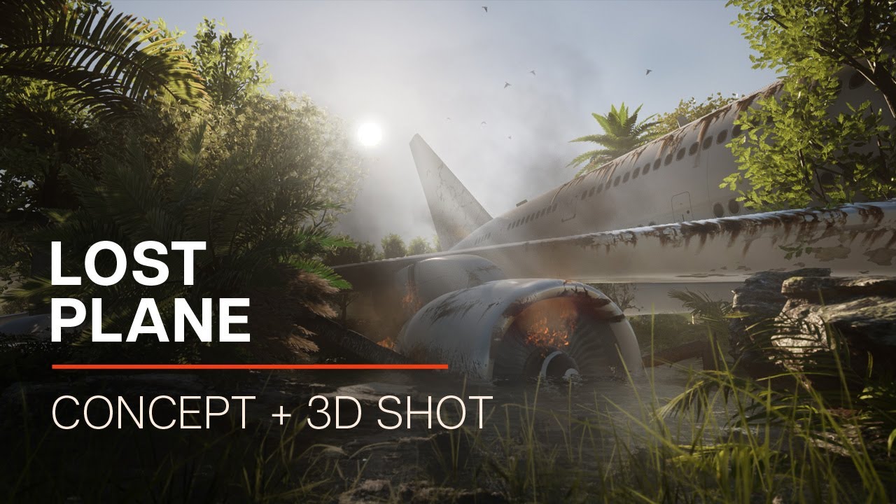 Lost Plane — Dramatic 3D Concept & Visual Narrative